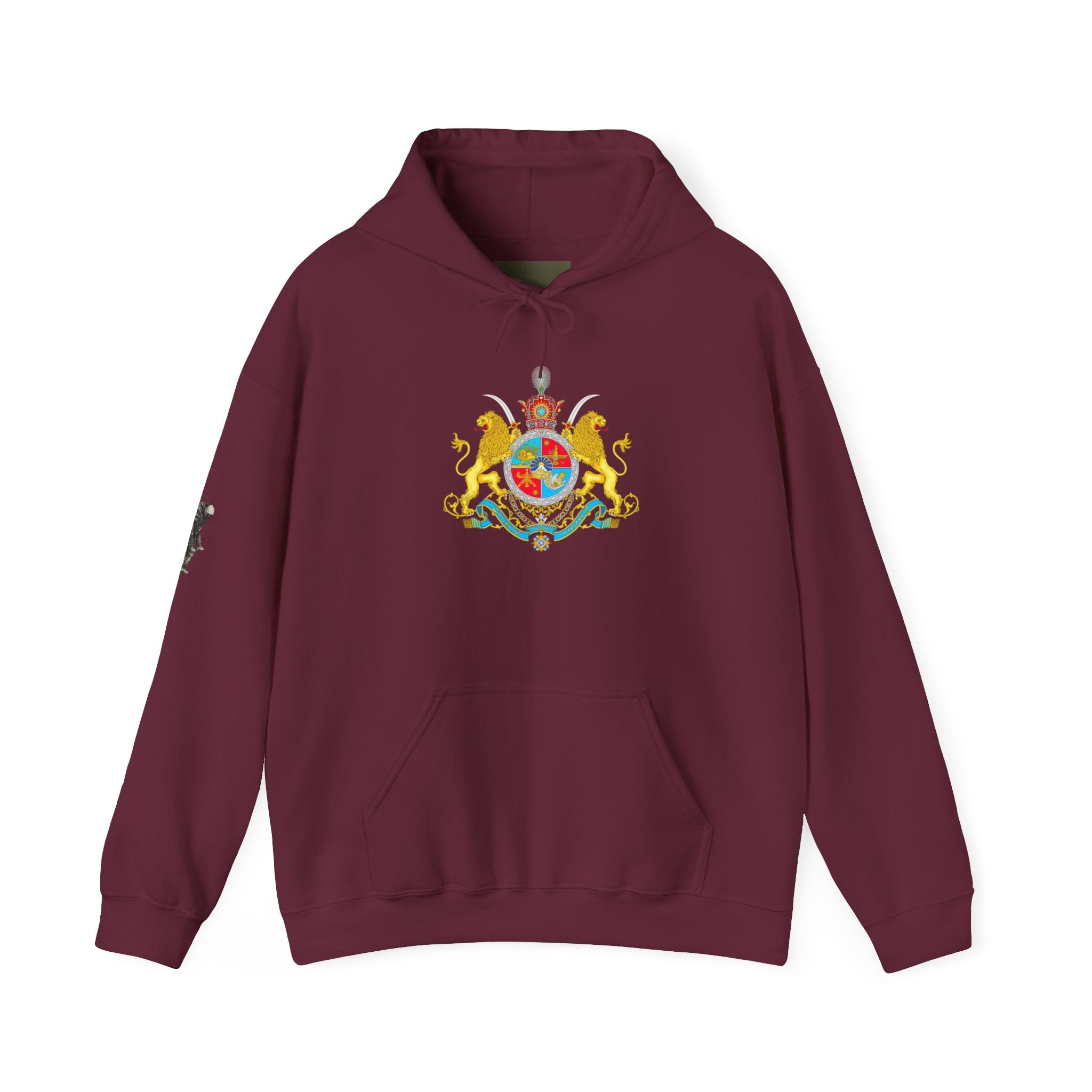 Persian Crest Hoodie – Iran Map & Lion Emblem Pullover