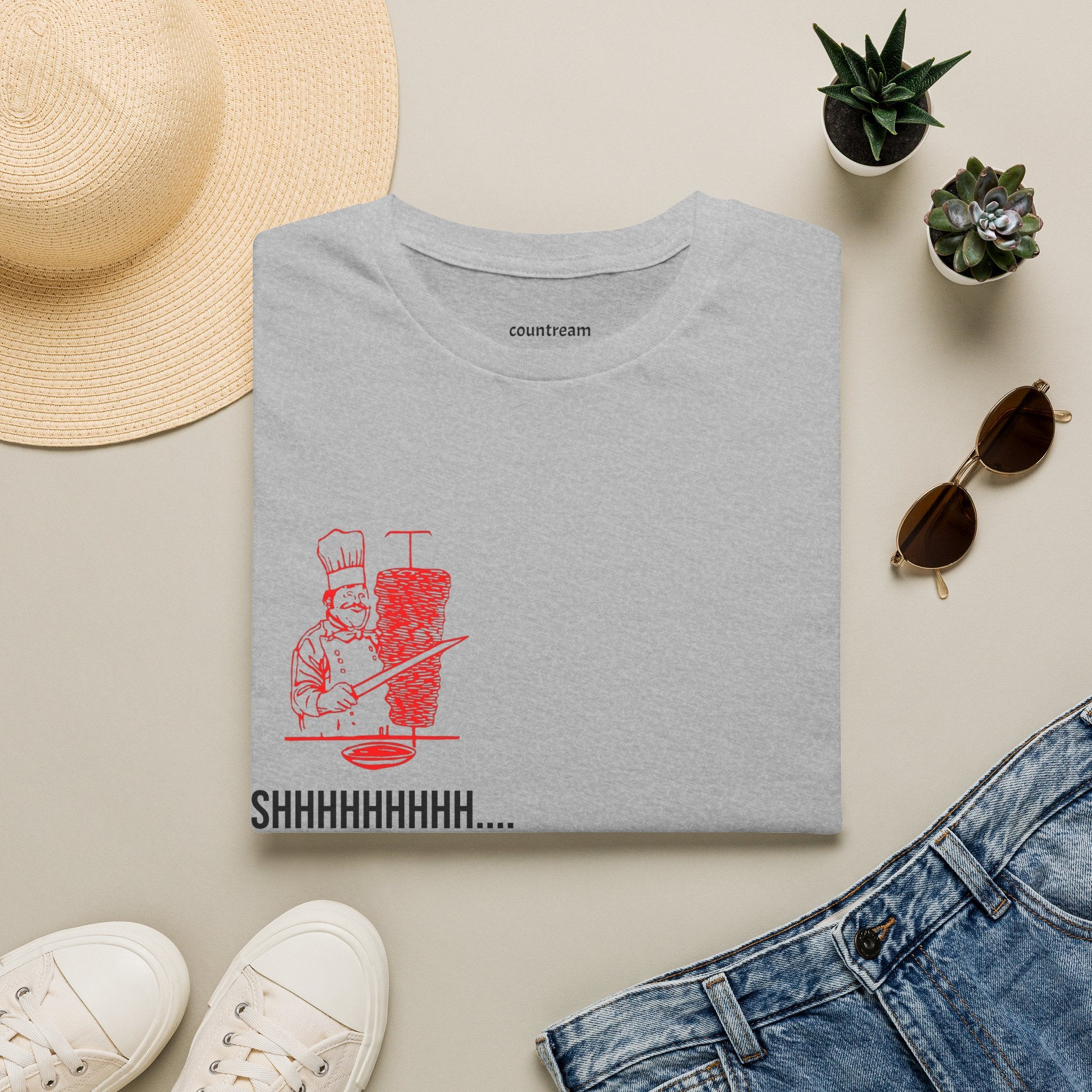 Doner Time T‑Shirt – Funny Shawarma Chef 'Shhhhhhhh...' Graphic Tee