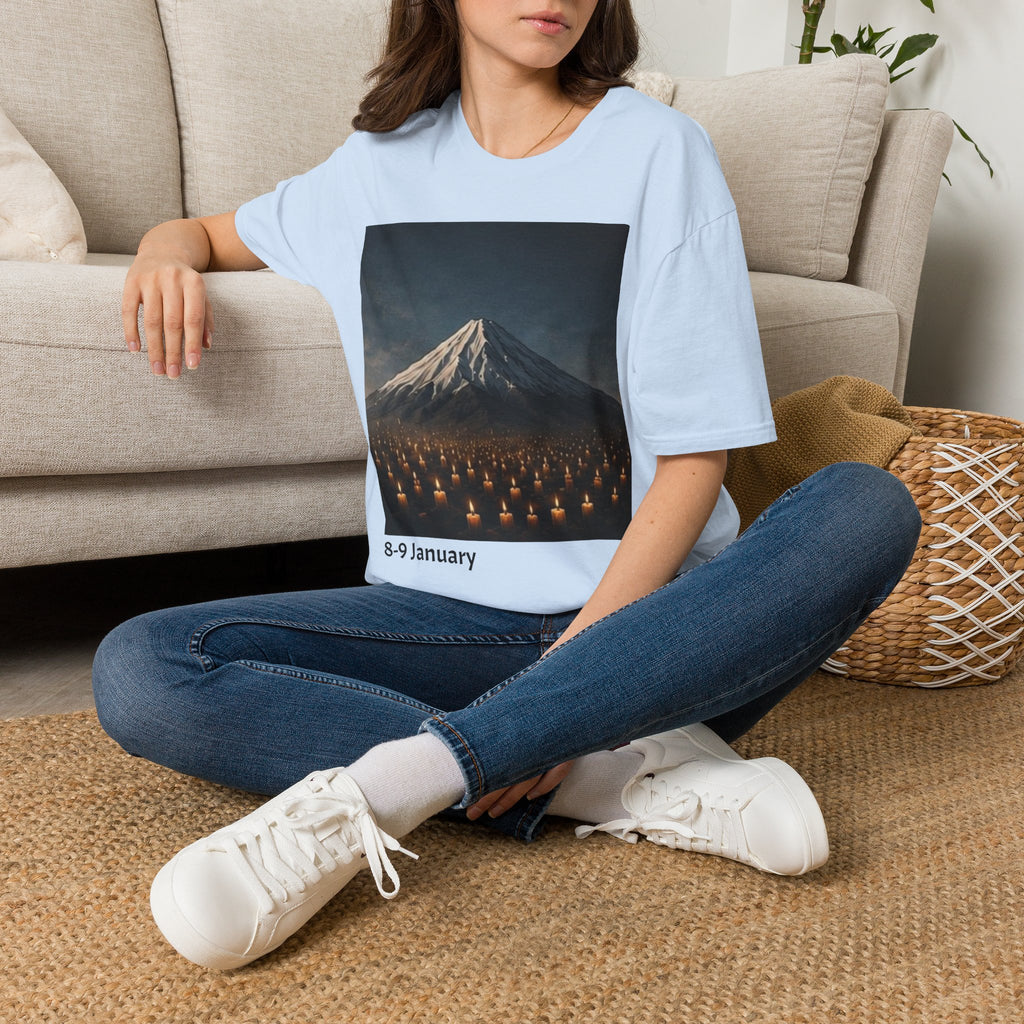 Mountain Landscape T‑Shirt — '8-9 January' Scenic Print