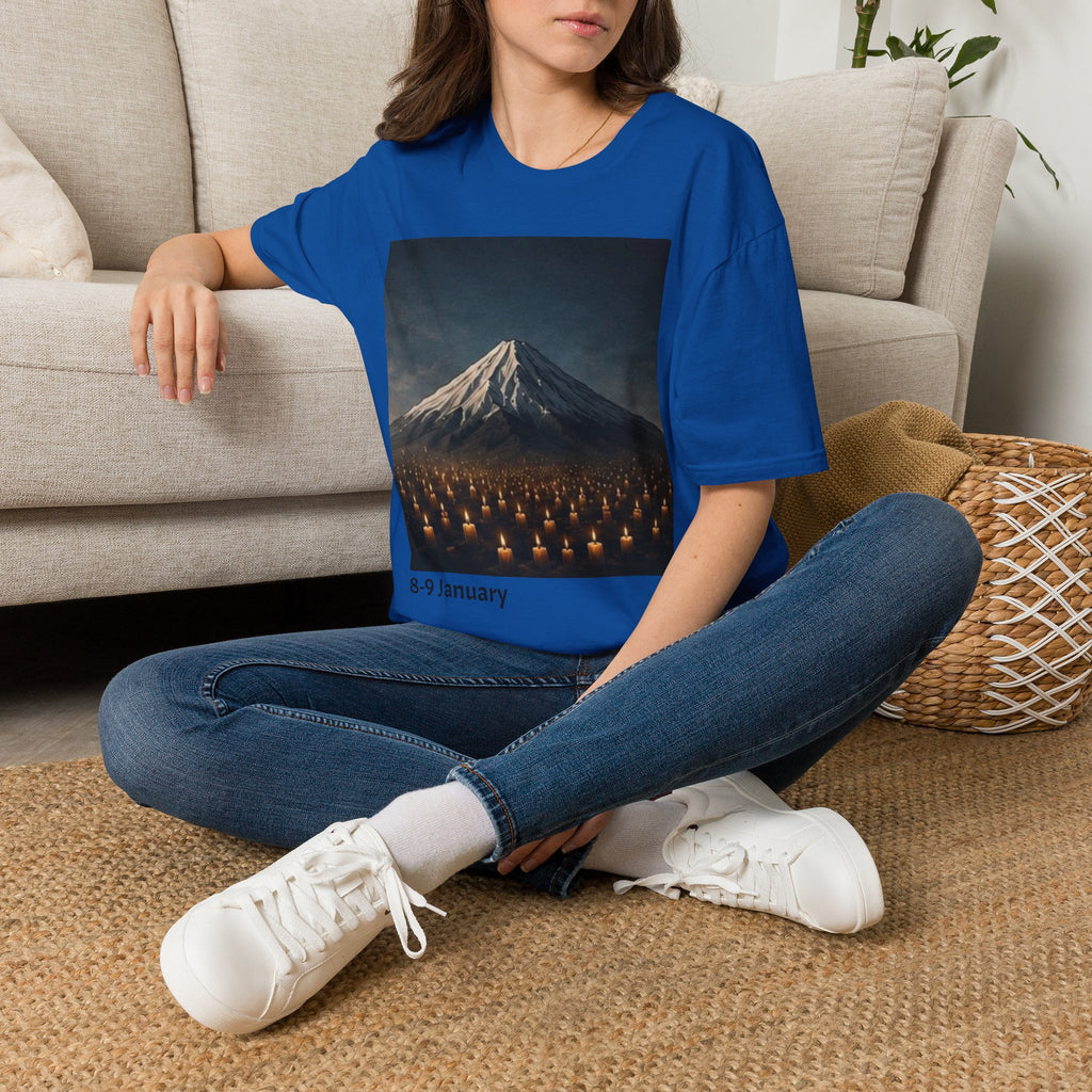 Mountain Landscape T‑Shirt — '8-9 January' Scenic Print