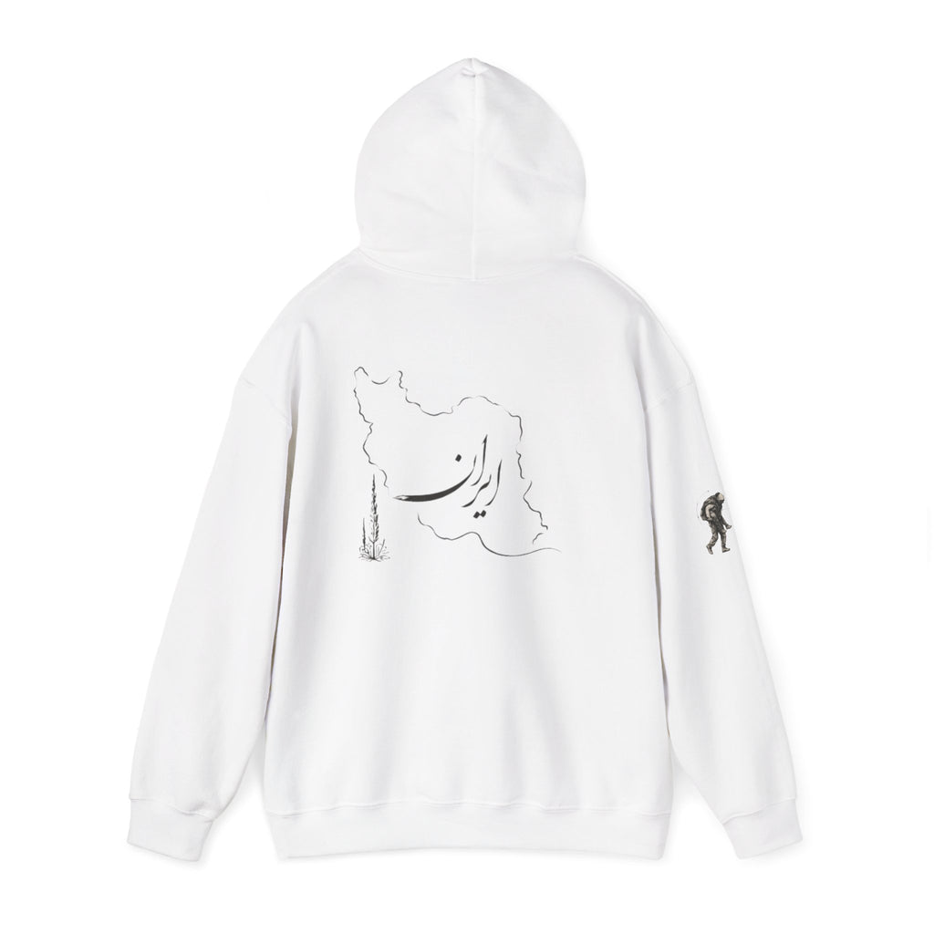 Persian Crest Hoodie – Iran Map & Lion Emblem Pullover