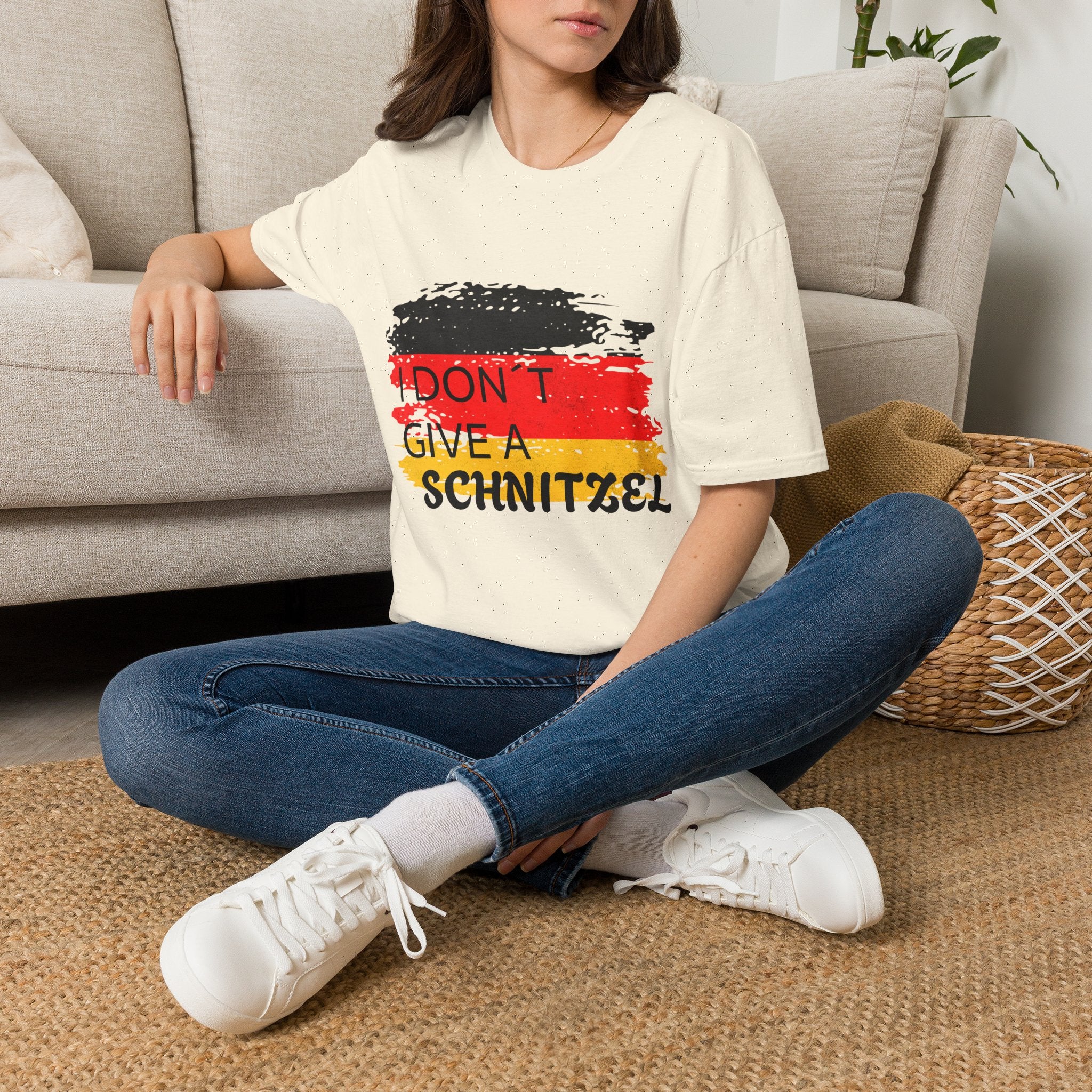 T‑Shirt — "I Don’t Give a Schnitzel" German Flag Graphic Tee