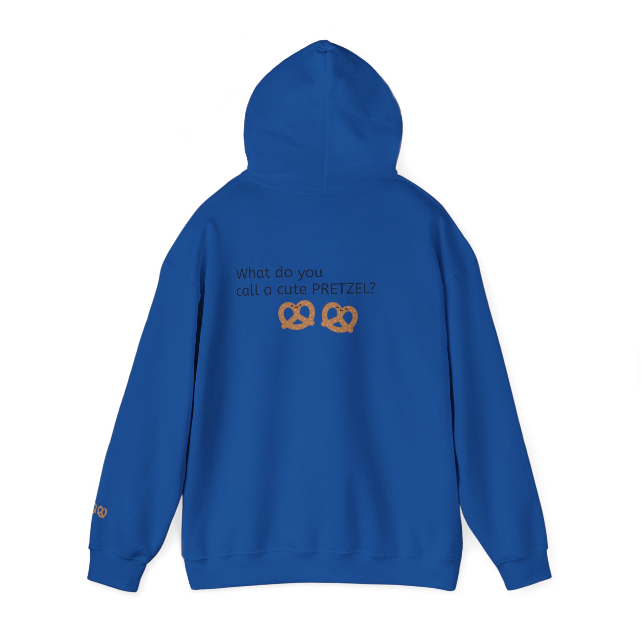 Pretzel Pun Hoodie — "CUTEZEL :))))" Graphic Sweatshirt (What do you call a cute PRETZEL?)