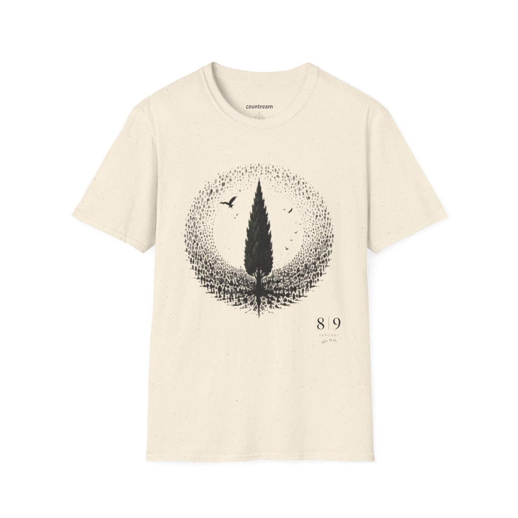 Tree Silhouette T-Shirt — Minimal Nature Graphic with Birds