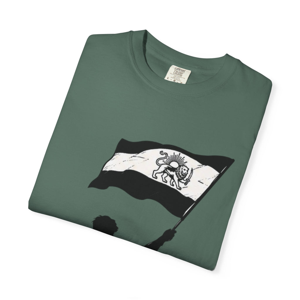 Lion Flag T-Shirt — Persian Lion Emblem Tee