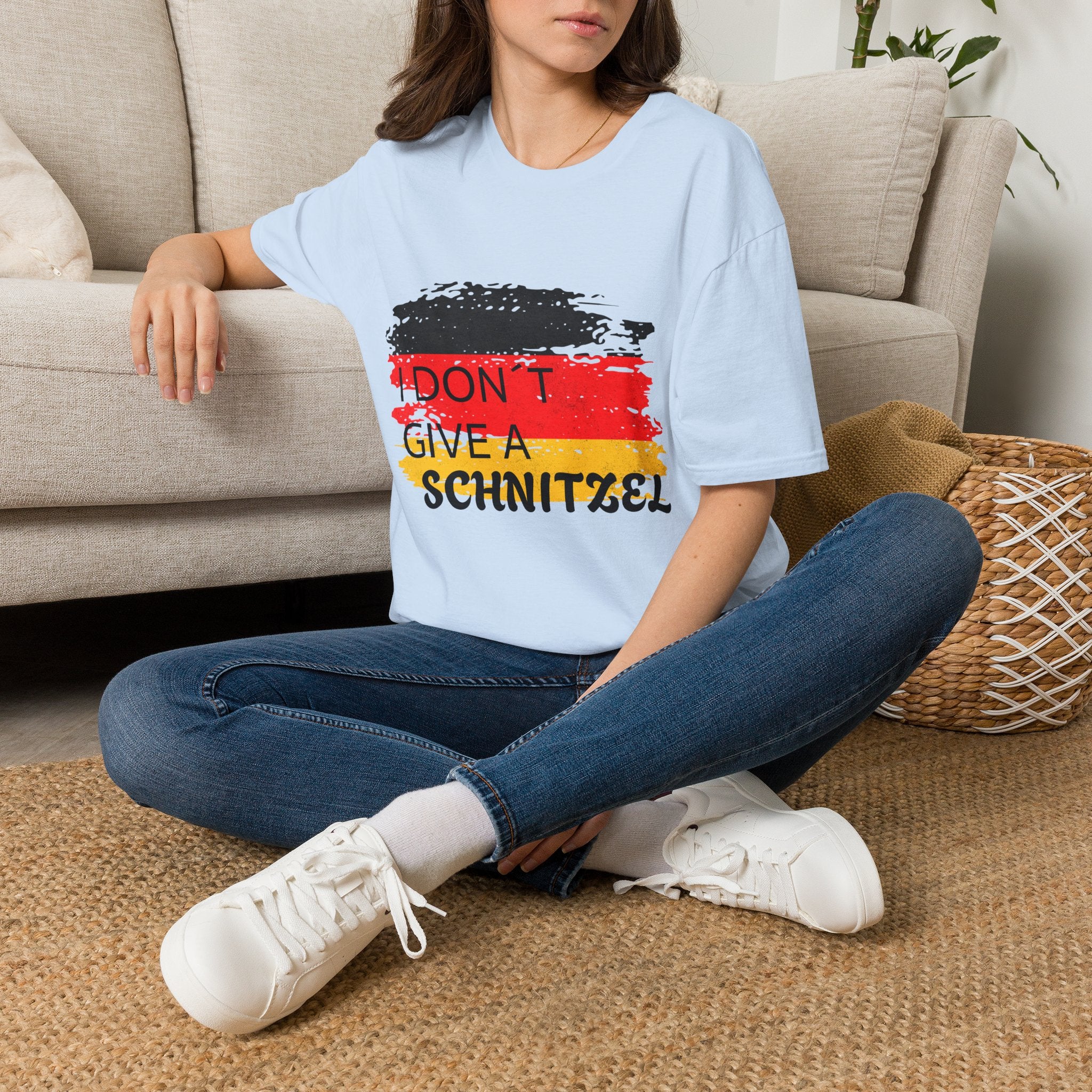 T‑Shirt — "I Don’t Give a Schnitzel" German Flag Graphic Tee