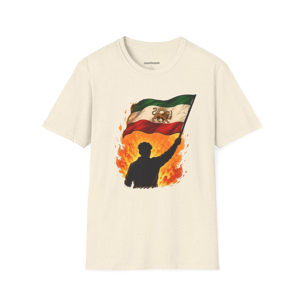 Persian Lion Flag T-Shirt — Vintage Iranian Flag Design