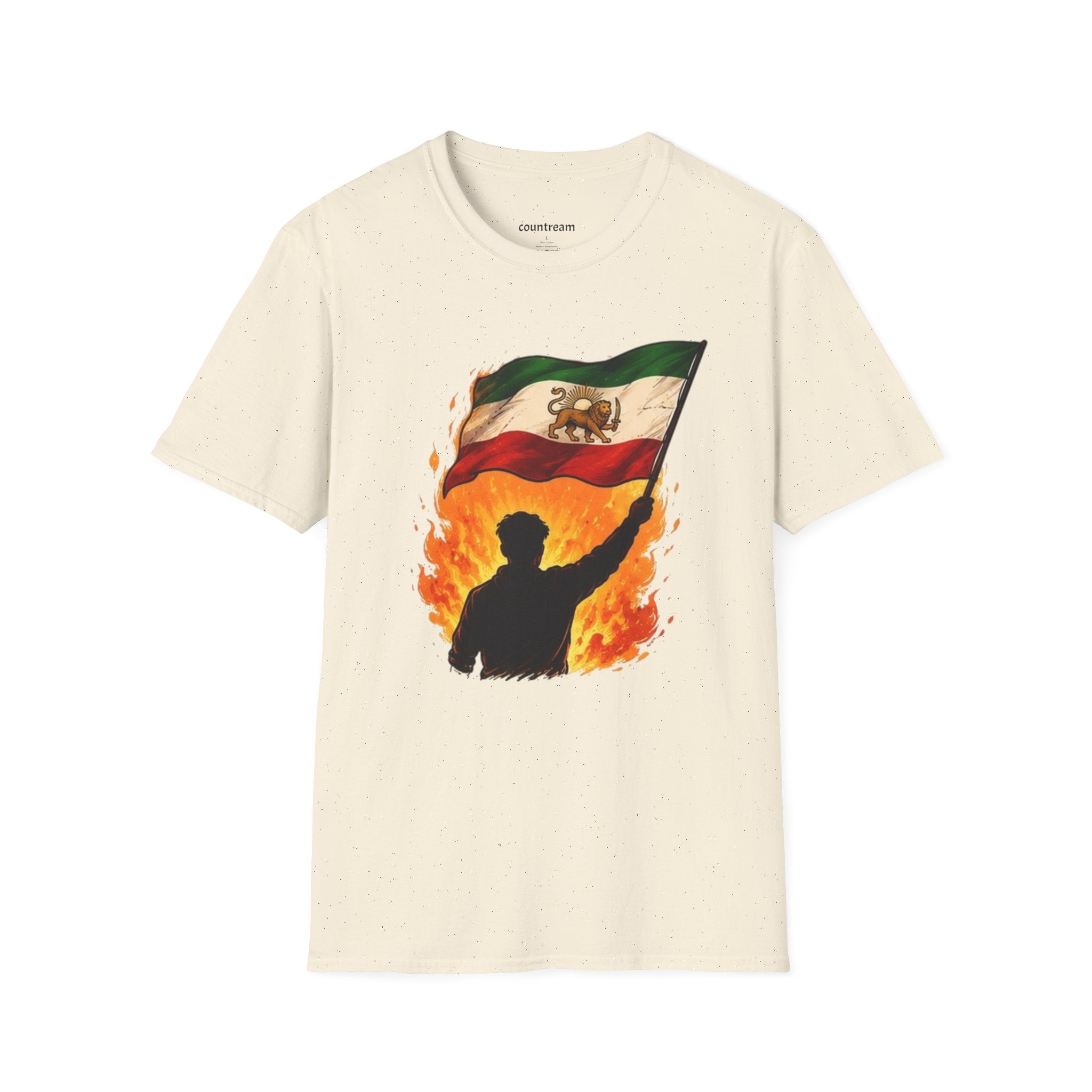 Persian Lion Flag T-Shirt — Vintage Iranian Flag Design