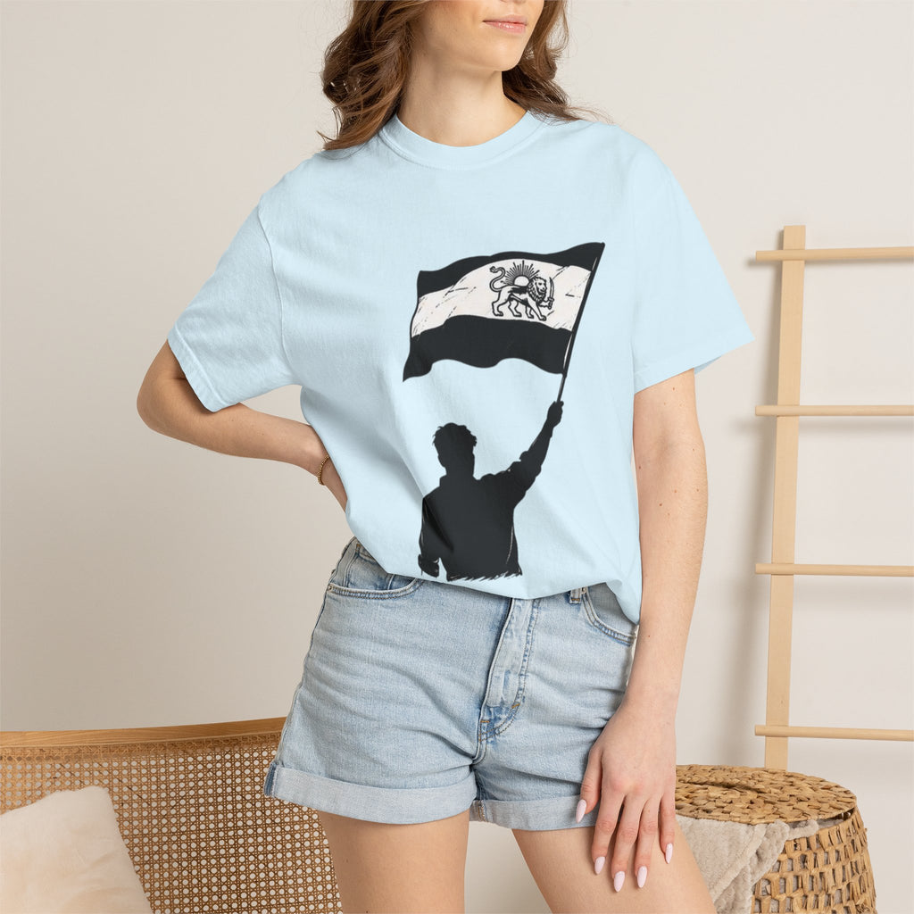 Lion Flag T-Shirt — Persian Lion Emblem Tee