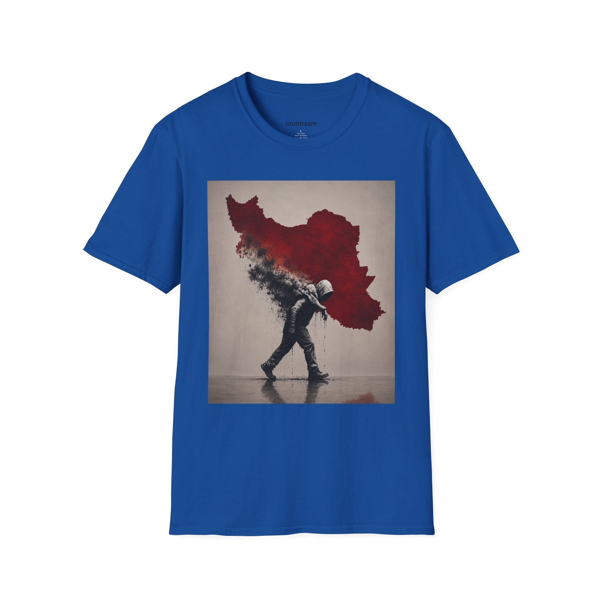Lion Graphic T-Shirt — Regal Lion with Red Sun Art Print