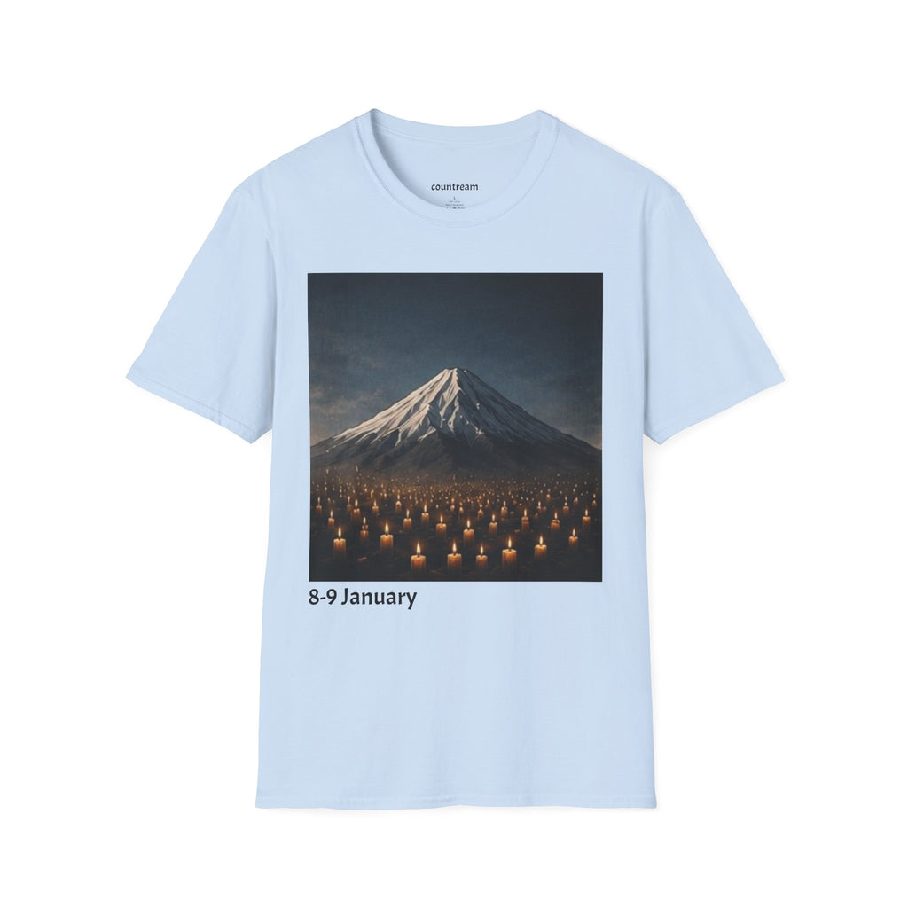 Mountain Landscape T‑Shirt — '8-9 January' Scenic Print