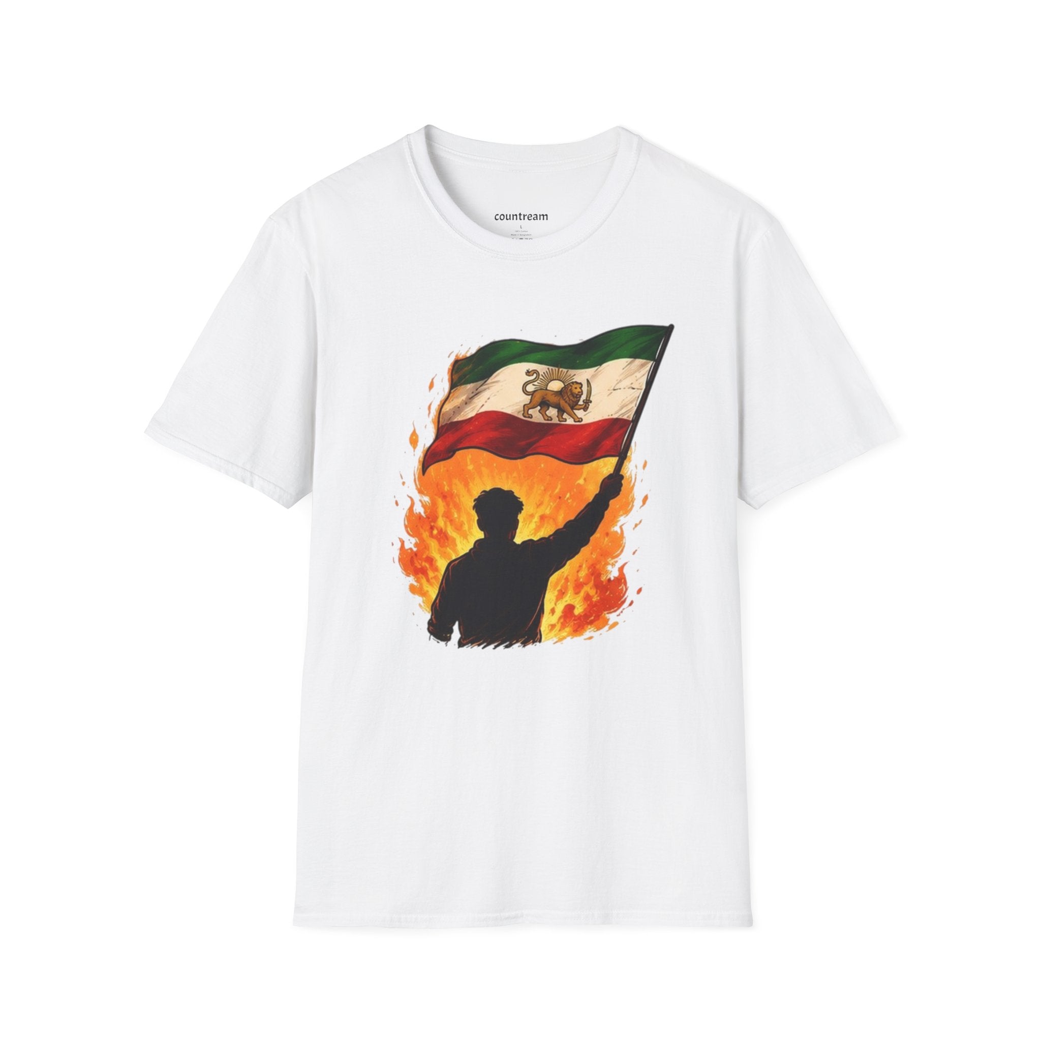 Persian Lion Flag T-Shirt — Vintage Iranian Flag Design