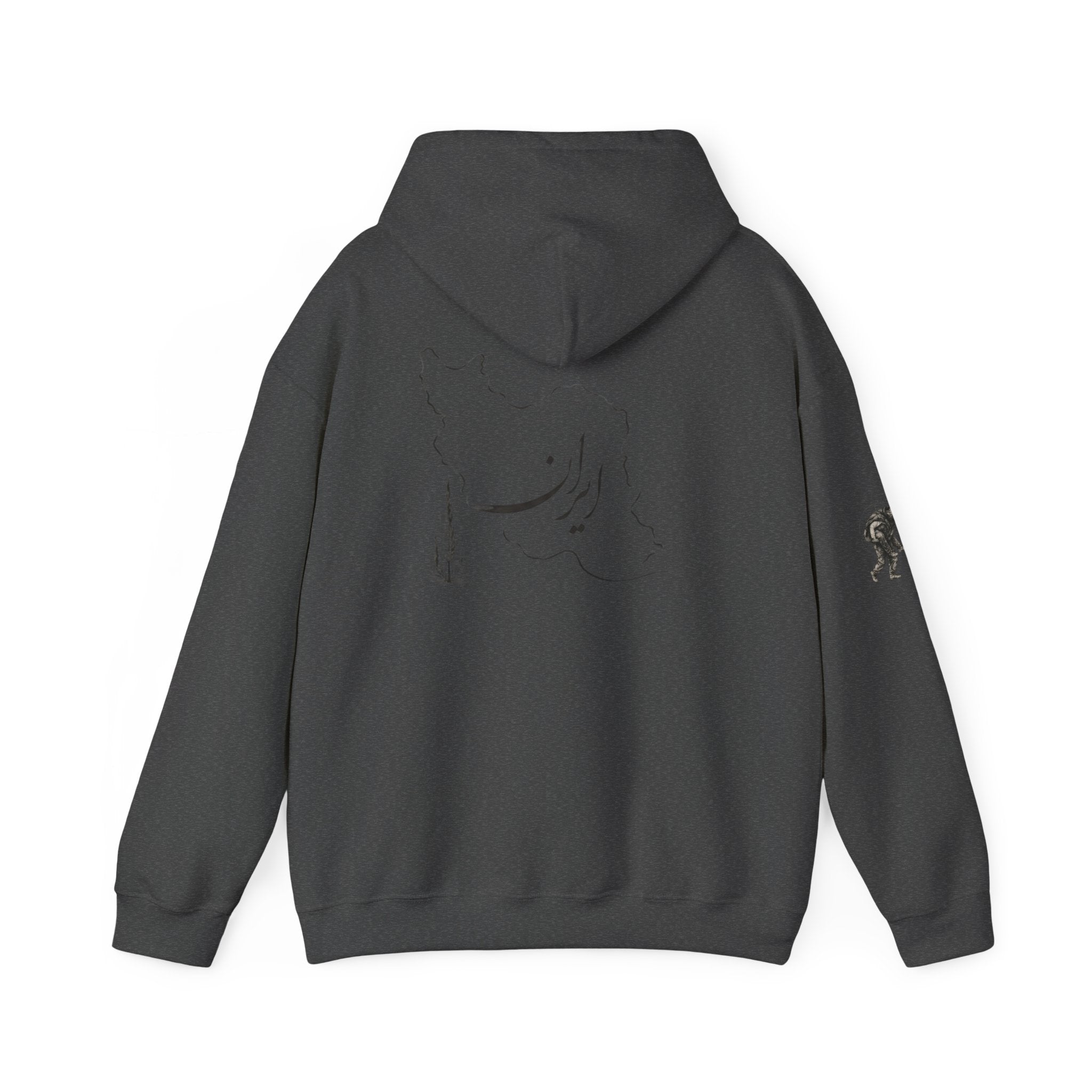 Persian Crest Hoodie – Iran Map & Lion Emblem Pullover
