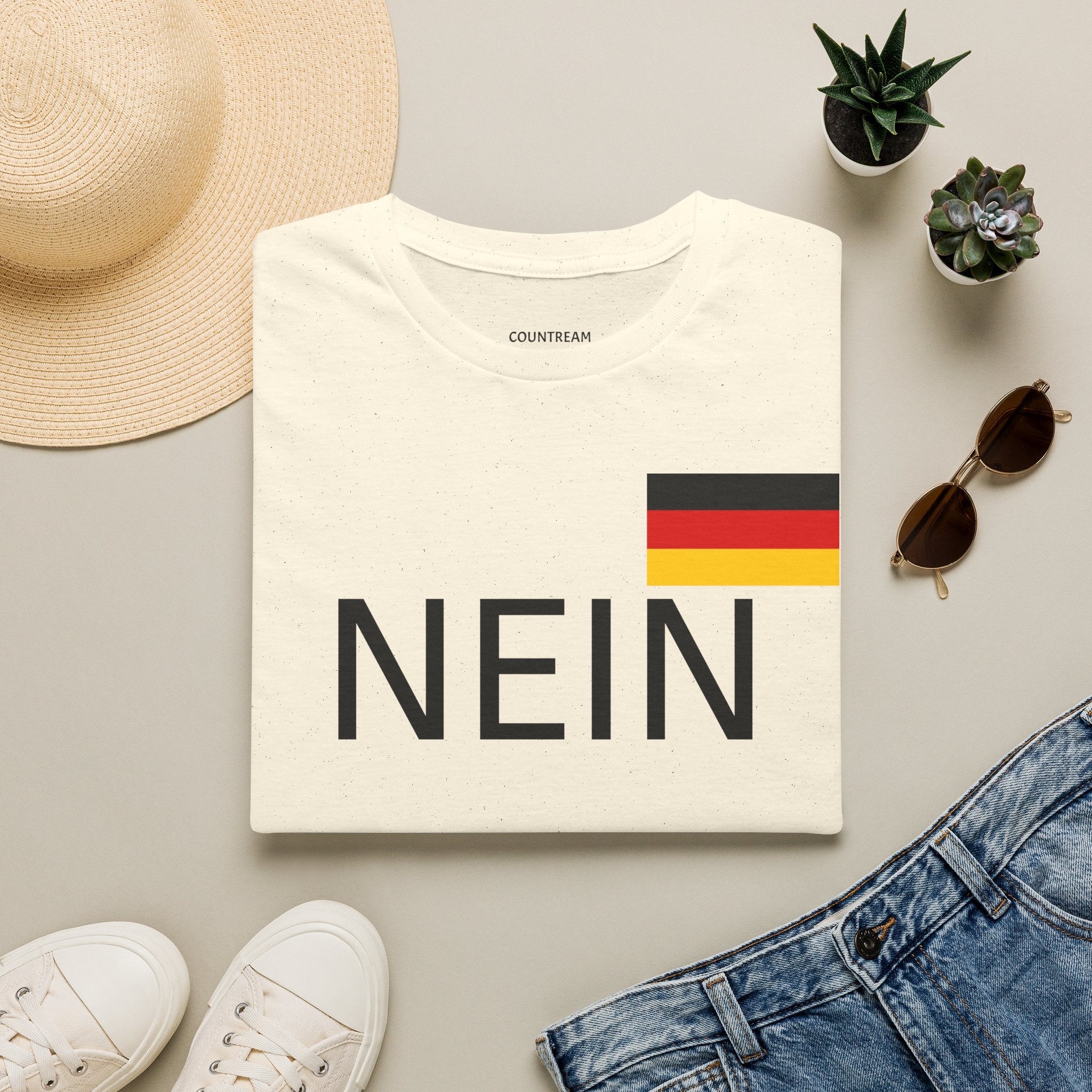 Nein T-Shirt with German Flag — Funny German Word Tee