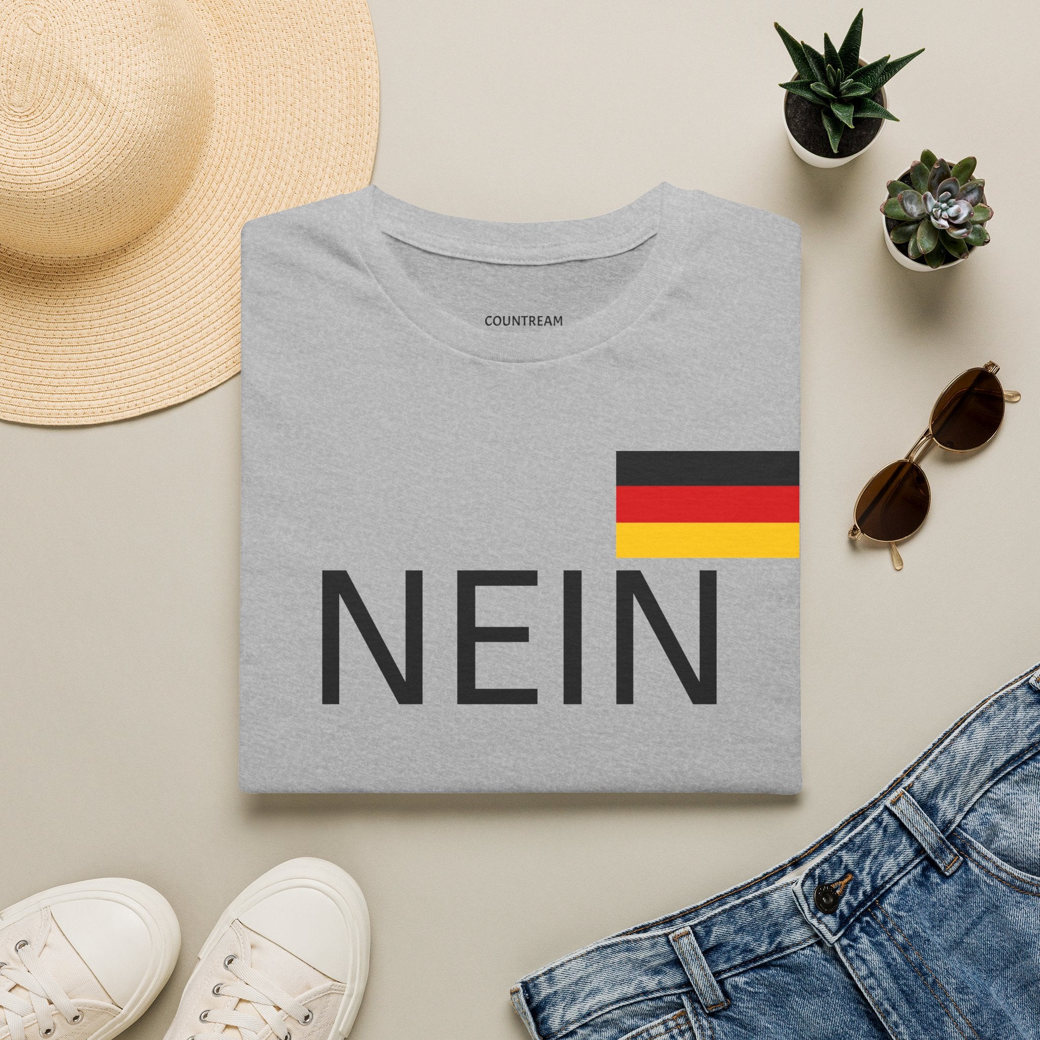 Nein T-Shirt with German Flag — Funny German Word Tee