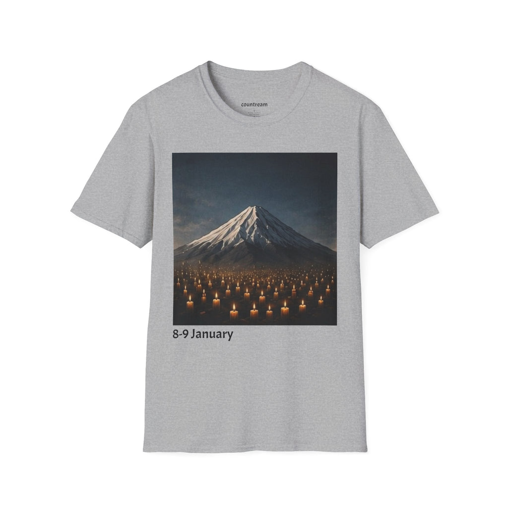 Mountain Landscape T‑Shirt — '8-9 January' Scenic Print
