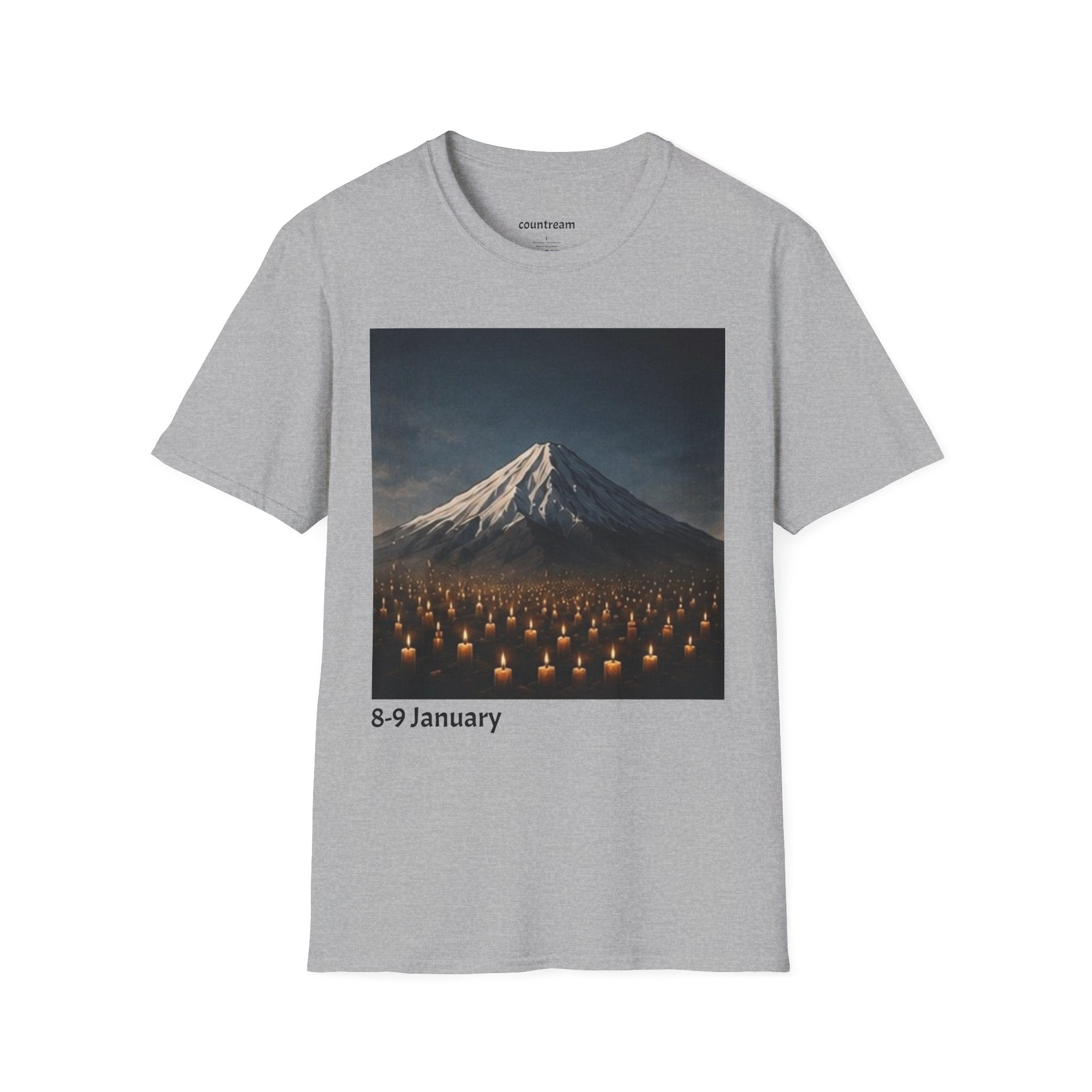 Mountain Landscape T‑Shirt — '8-9 January' Scenic Print