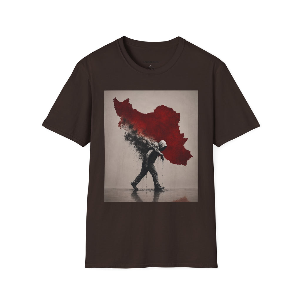 Lion Graphic T-Shirt — Regal Lion with Red Sun Art Print