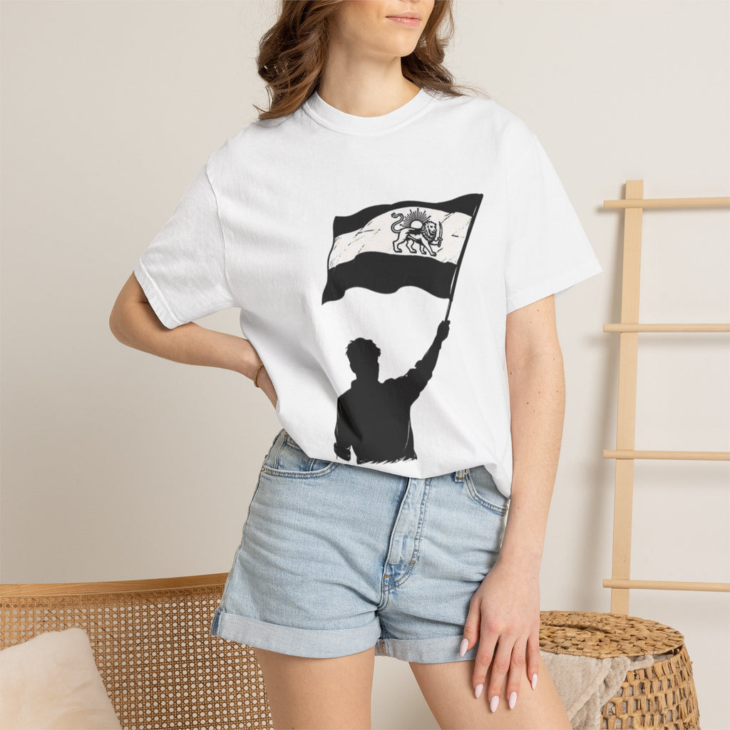 Lion Flag T-Shirt — Persian Lion Emblem Tee