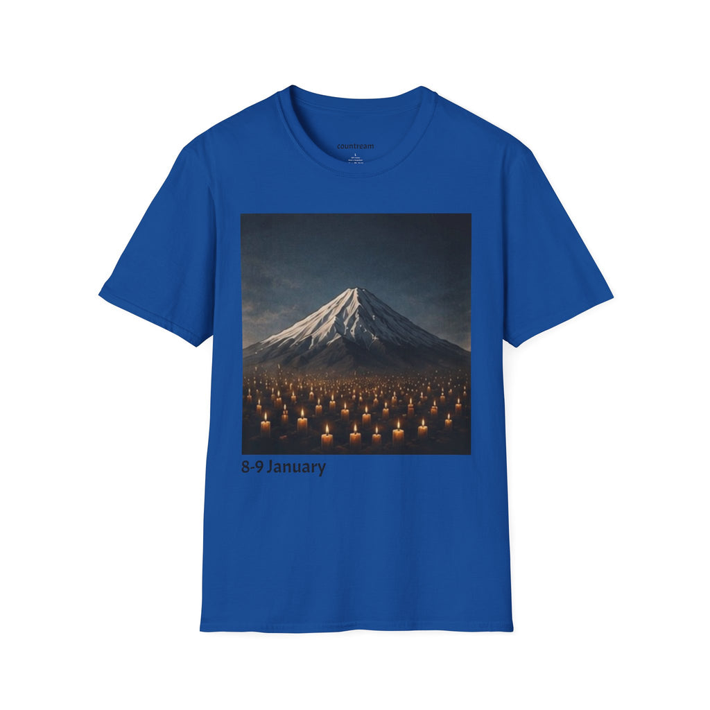 Mountain Landscape T‑Shirt — '8-9 January' Scenic Print