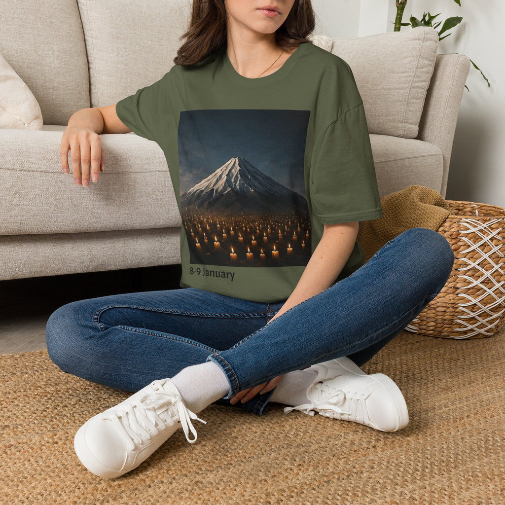 Mountain Landscape T‑Shirt — '8-9 January' Scenic Print