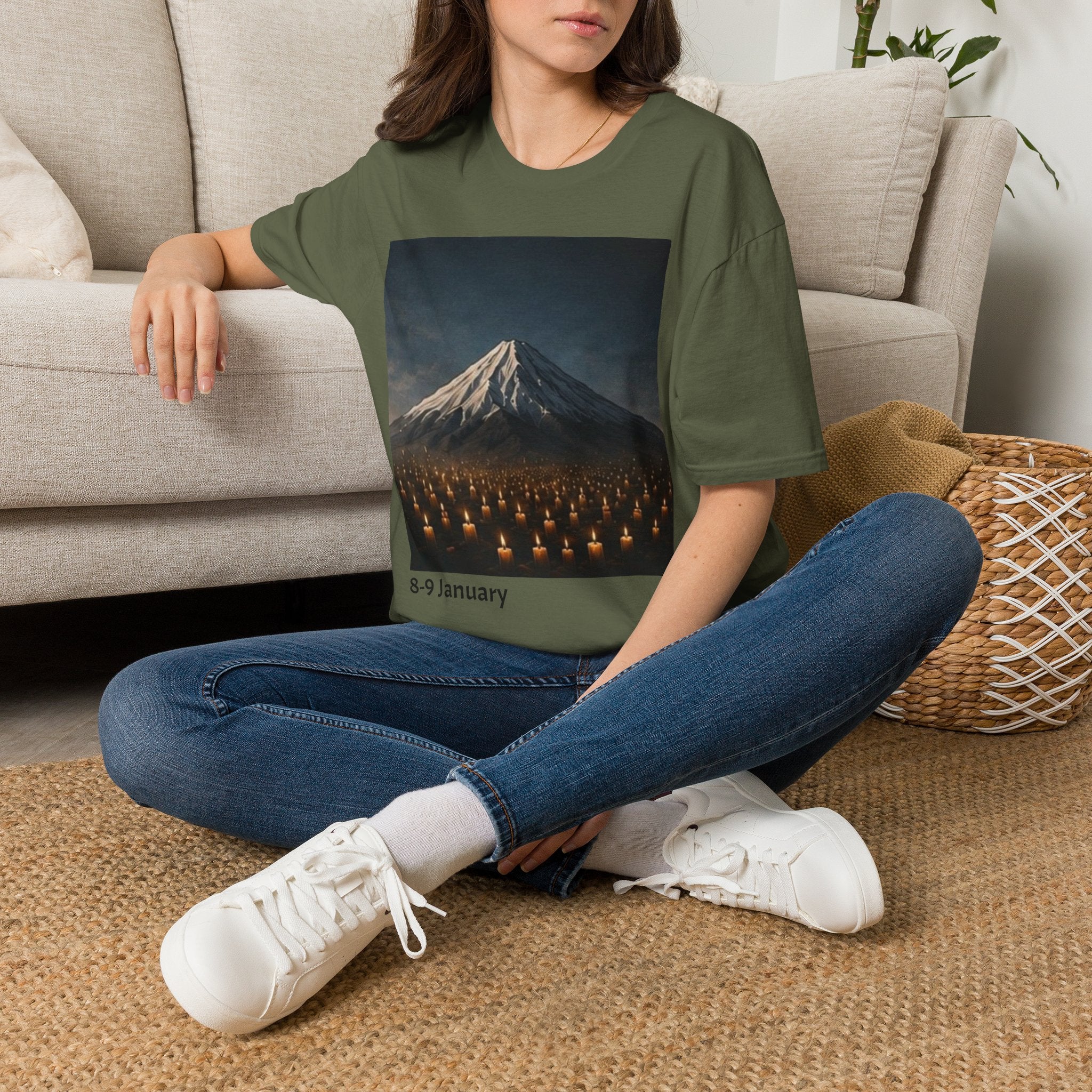 Mountain Landscape T‑Shirt — '8-9 January' Scenic Print