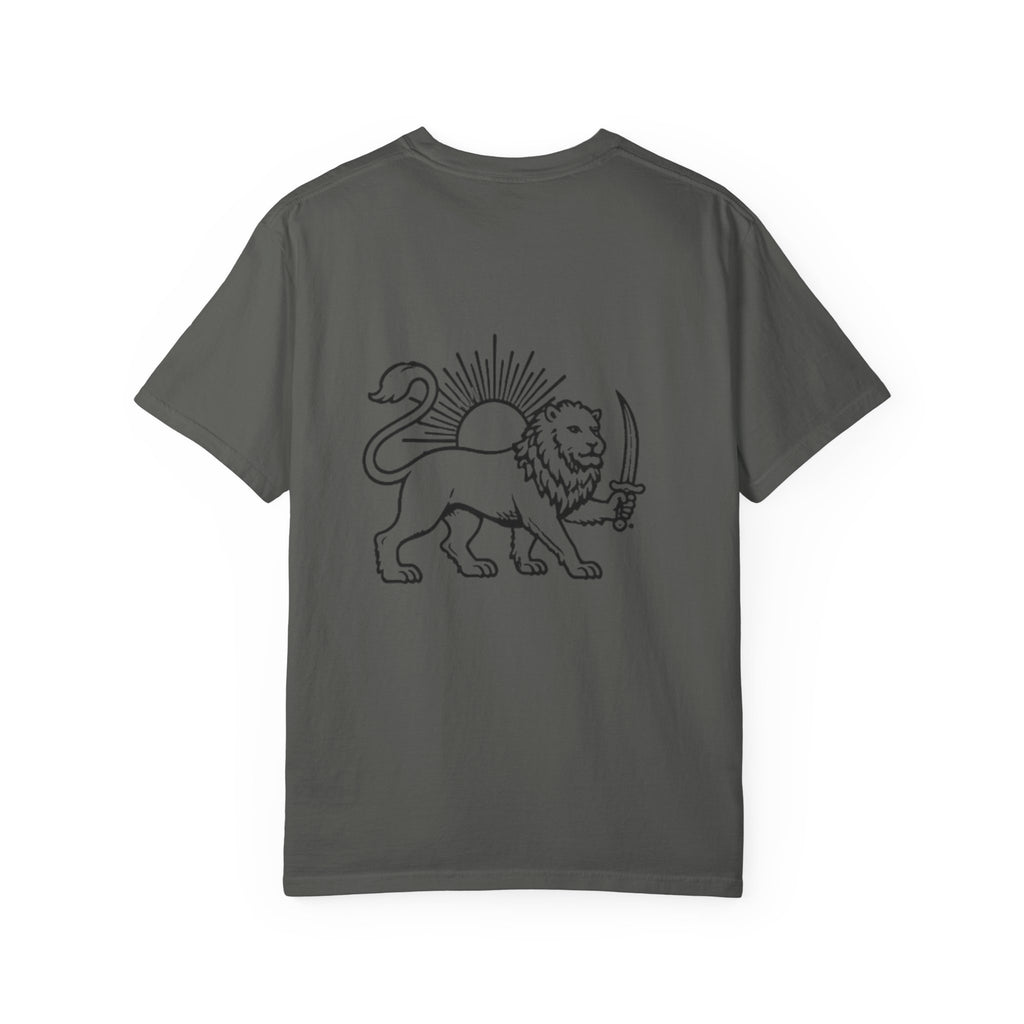 Lion Flag T-Shirt — Persian Lion Emblem Tee