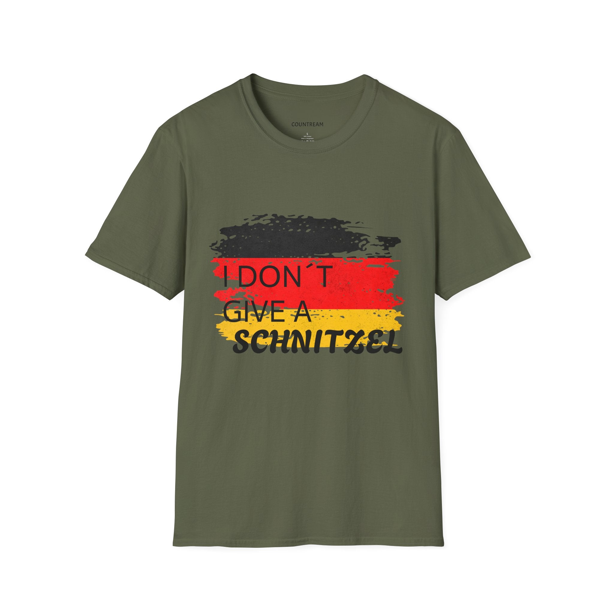 T‑Shirt — "I Don’t Give a Schnitzel" German Flag Graphic Tee