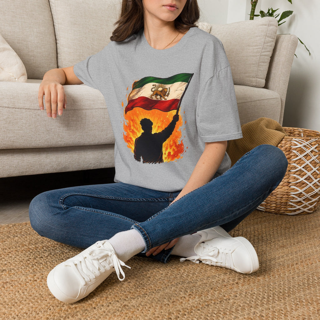 Persian Lion Flag T-Shirt — Vintage Iranian Flag Design