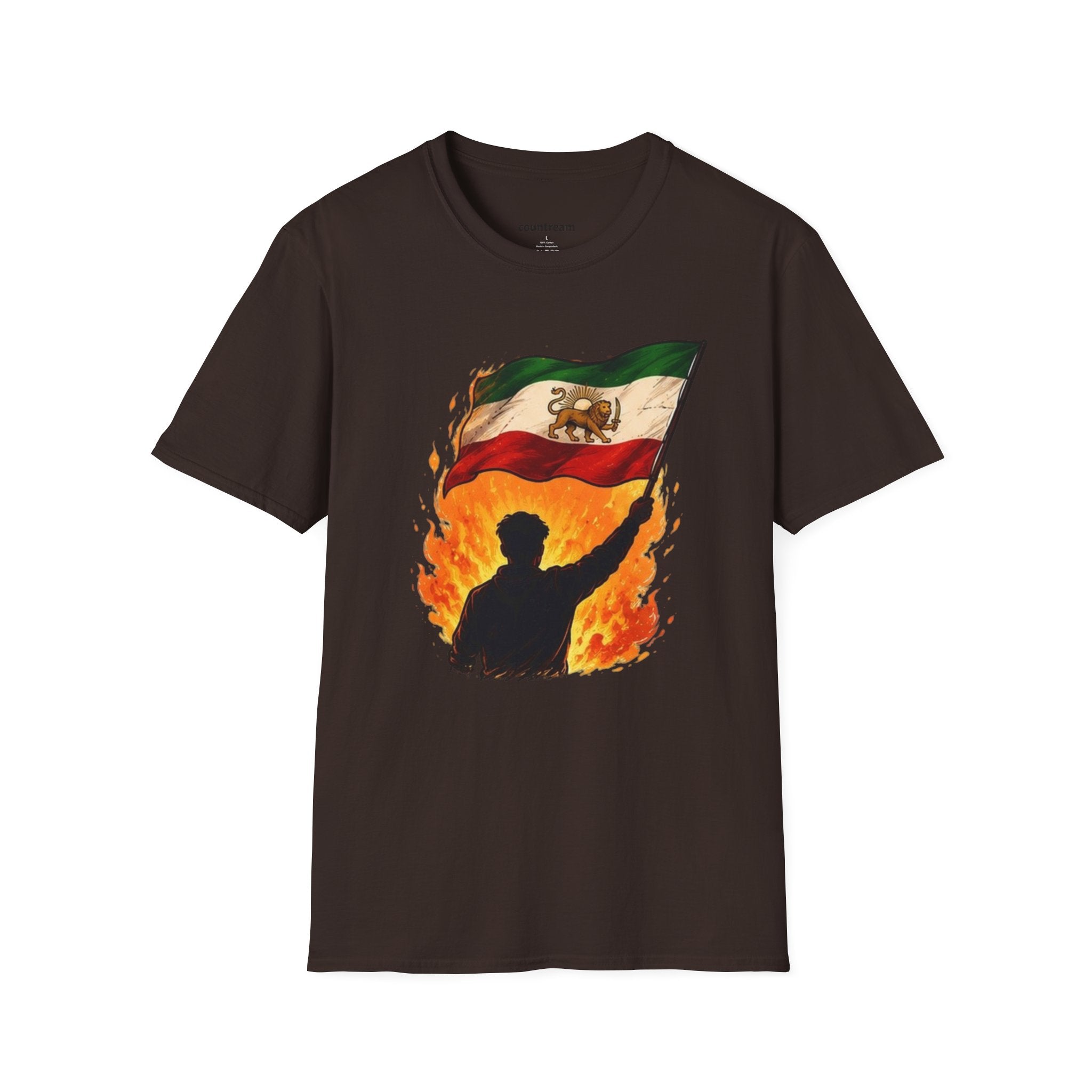 Persian Lion Flag T-Shirt — Vintage Iranian Flag Design