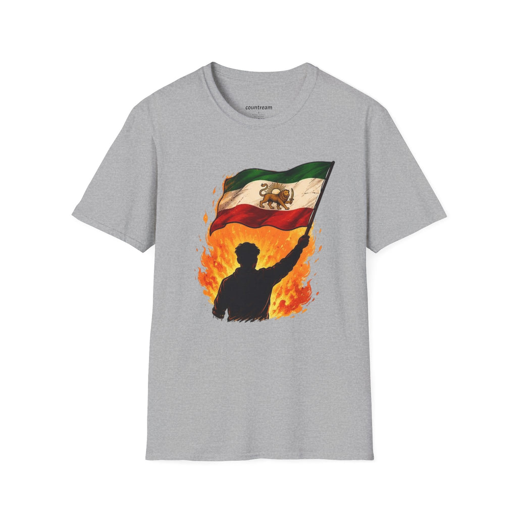 Persian Lion Flag T-Shirt — Vintage Iranian Flag Design