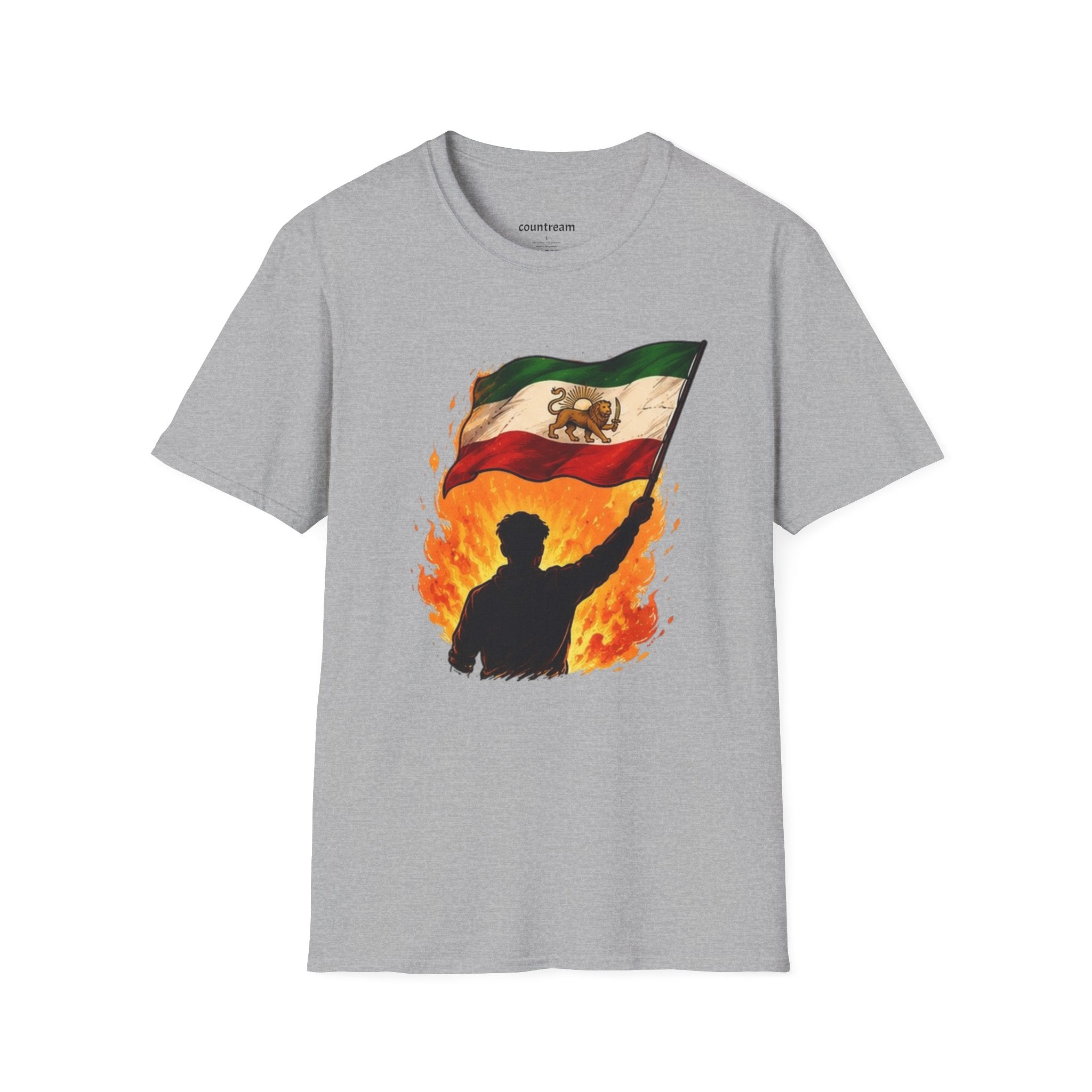 Persian Lion Flag T-Shirt — Vintage Iranian Flag Design