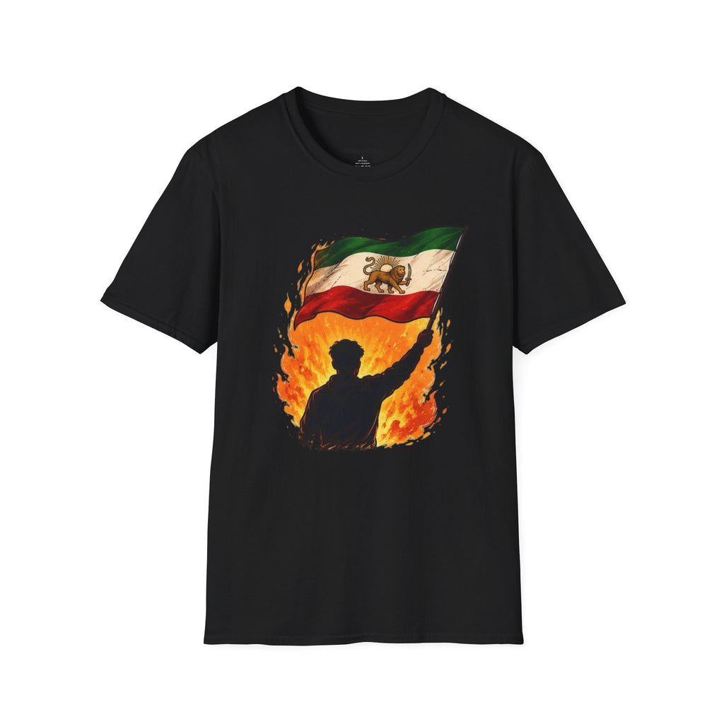 Persian Lion Flag T-Shirt — Vintage Iranian Flag Design